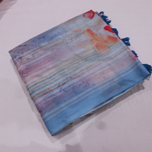 Fancy Saree  Blue  Colour - Vaishali Silks