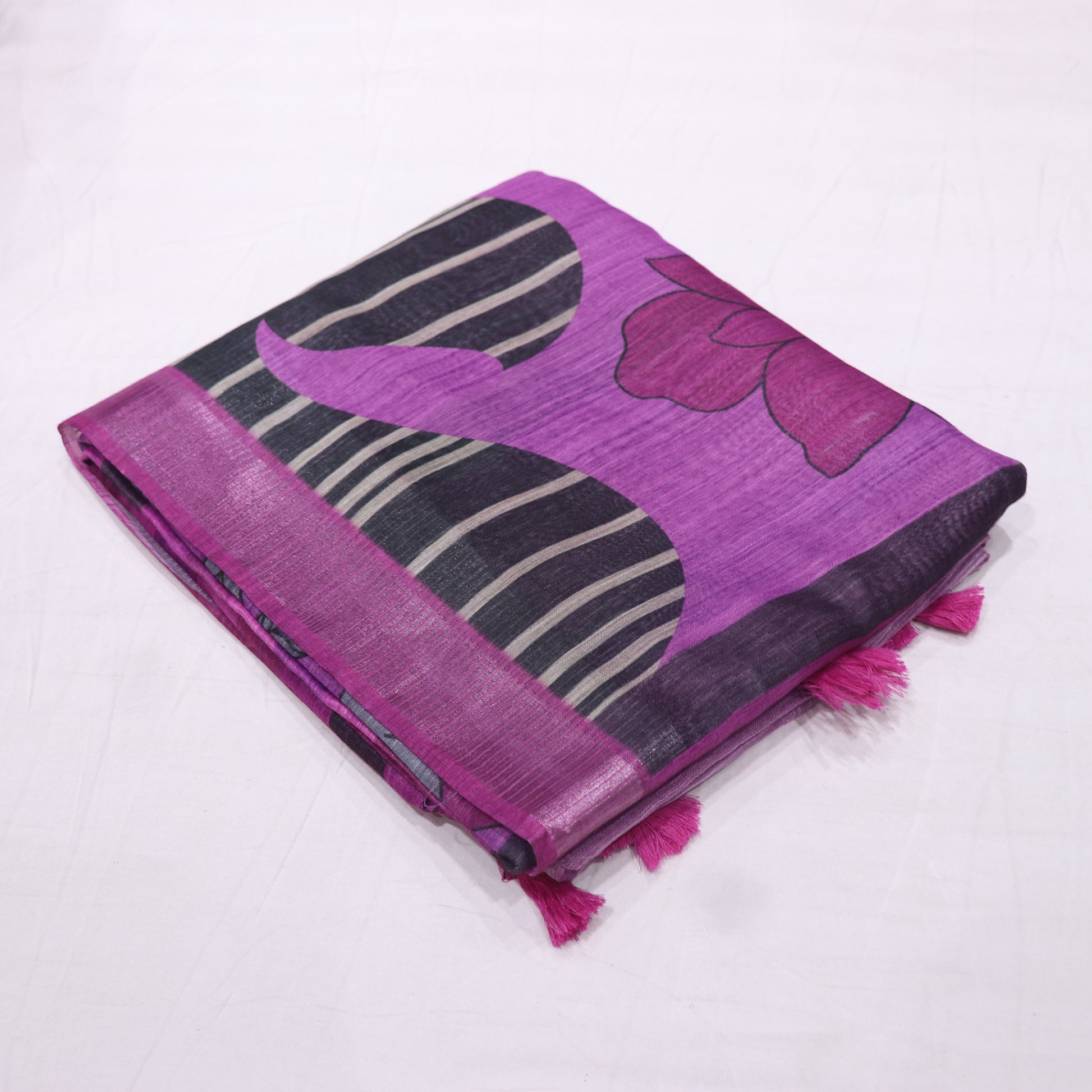 Fancy  Saree   Violet Colour - Vaishali Silks
