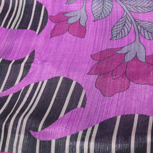 Fancy  Saree   Violet Colour - Vaishali Silks