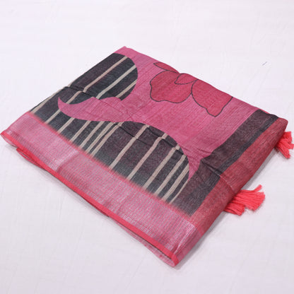 Fancy  Saree  Peach colour - Vaishali Silks