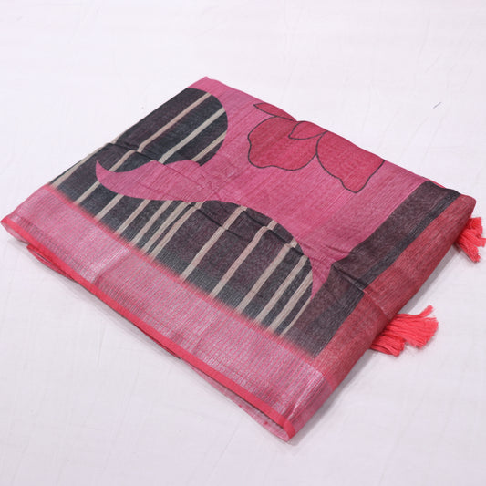 Fancy  Saree  Peach colour - Vaishali Silks