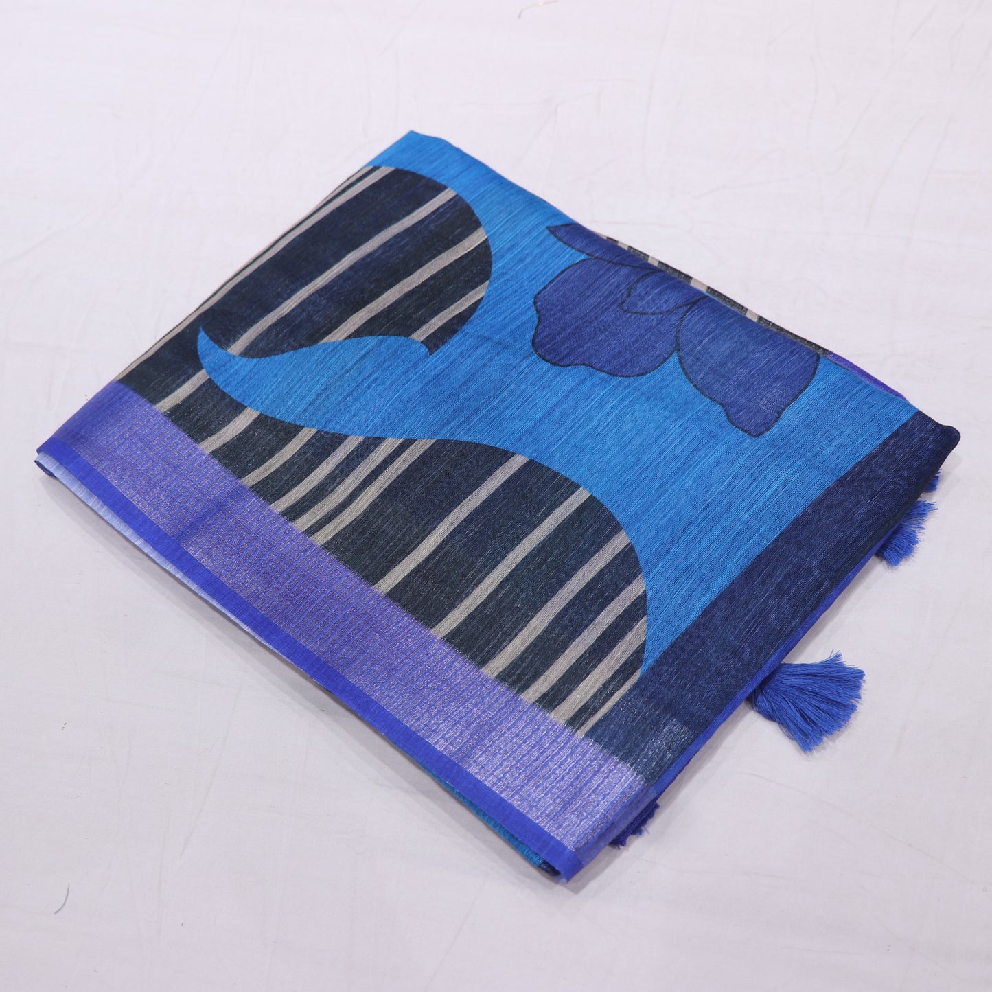 Fancy  Saree  Blue Colour - Vaishali Silks