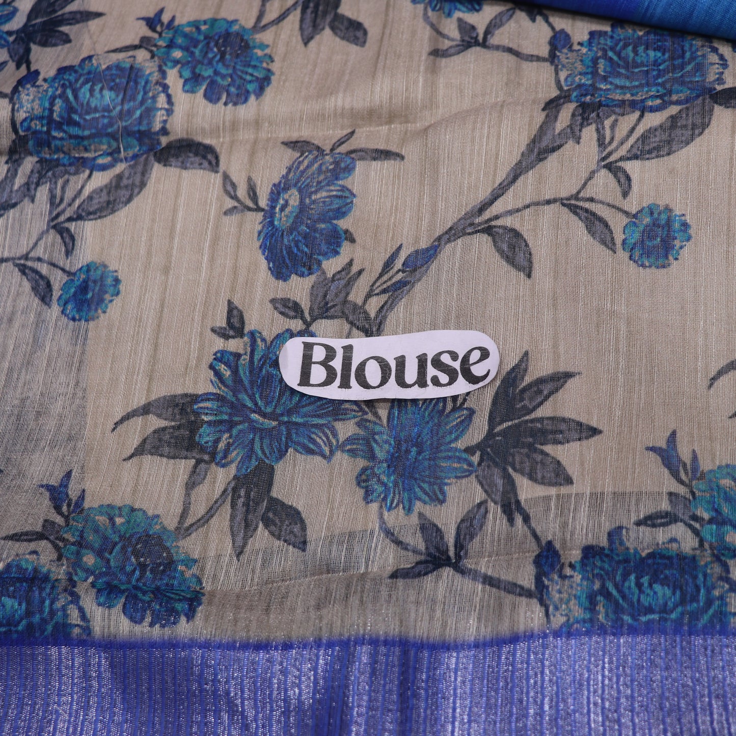 Fancy  Saree  Blue Colour - Vaishali Silks