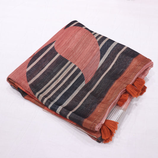 Fancy  Saree Orange Colour - Vaishali Silks