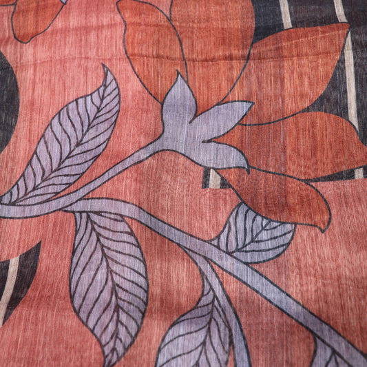 Fancy  Saree Orange Colour - Vaishali Silks