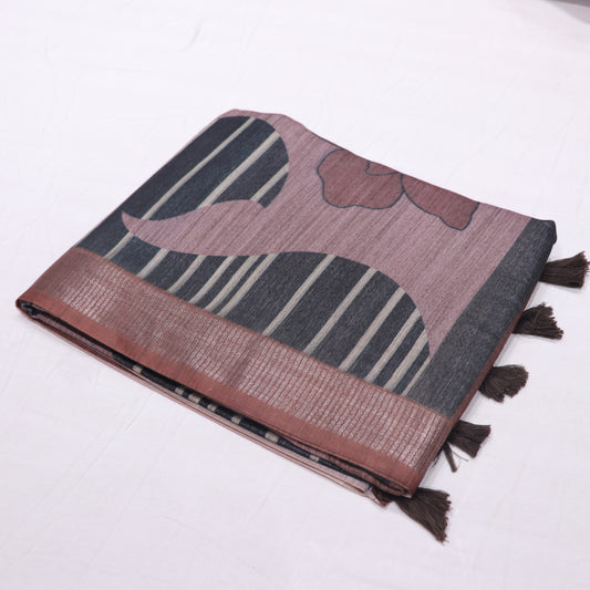 Fancy  Saree   Brown  Colour - Vaishali Silks