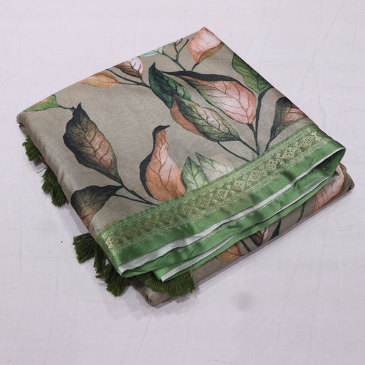 Fancy  Saree  Green  Colour - Vaishali Silks