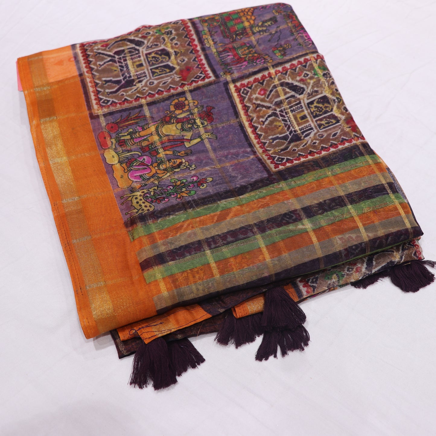 Fancy  Saree  Mustard  Colour - Vaishali Silks