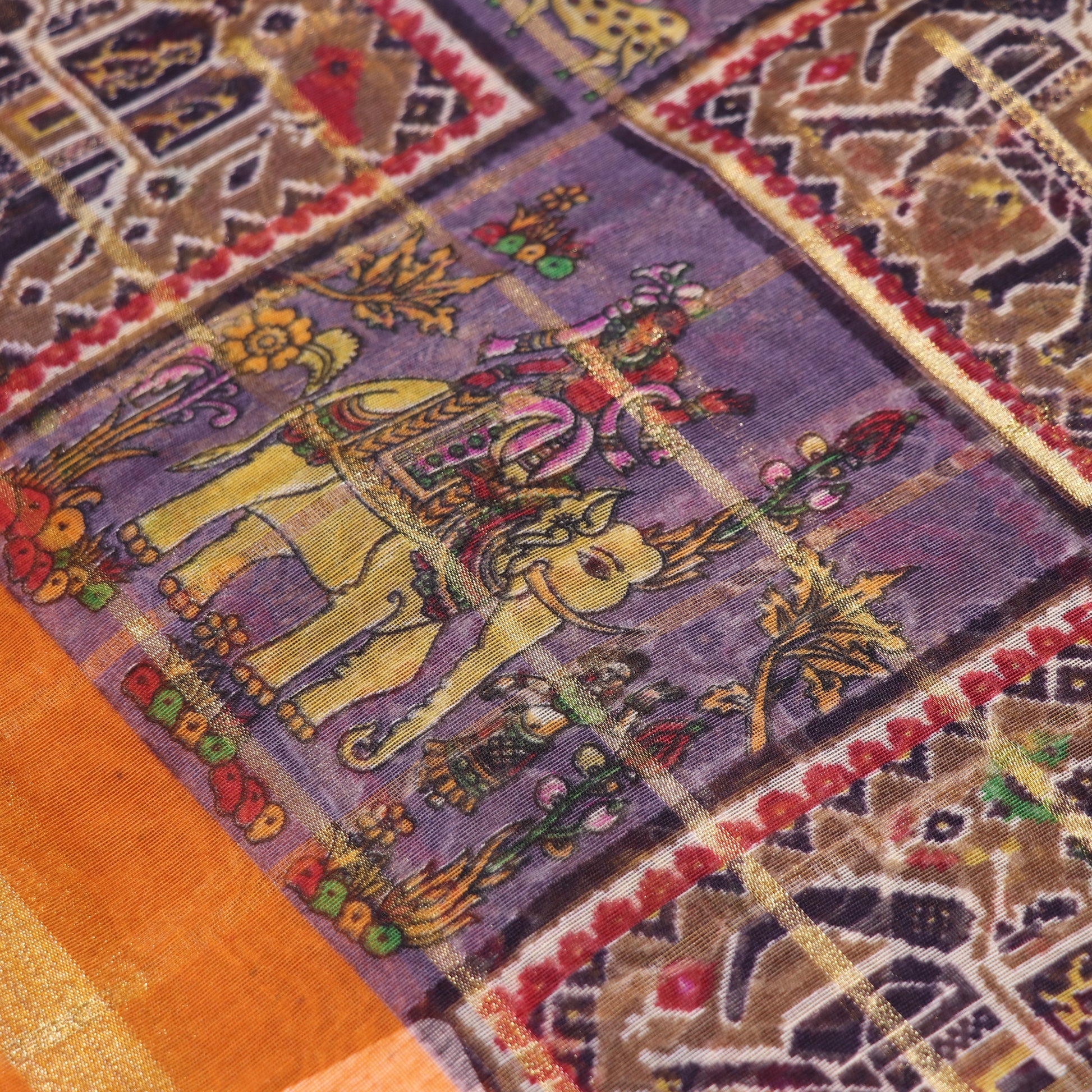 Fancy  Saree  Mustard  Colour - Vaishali Silks