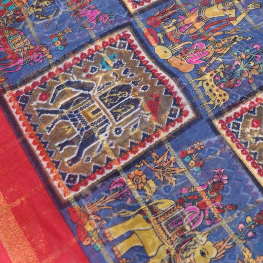 Fancy  Saree  Red Colour - Vaishali Silks