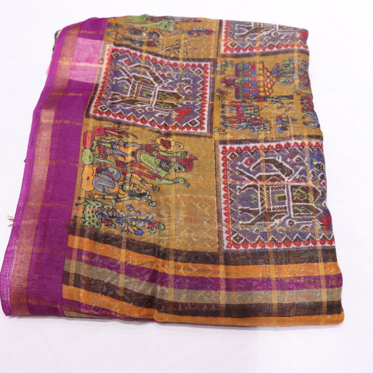 Fancy  Saree   Violet  Colour - Vaishali Silks