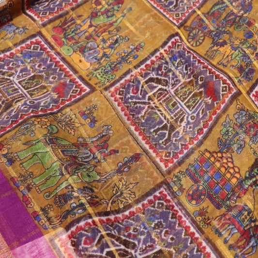 Fancy  Saree   Violet  Colour - Vaishali Silks