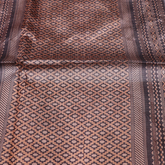 Fancy  Saree  Blue  With Brown Colour - Vaishali Silks