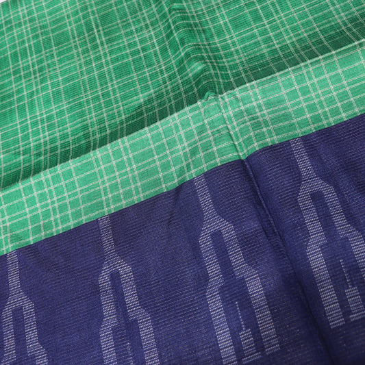 Fancy  Saree  Green with Blue Colour - Vaishali Silks
