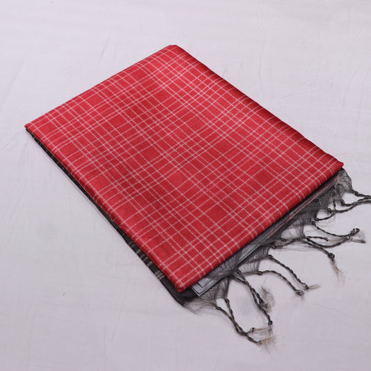 Fancy  Saree Red And Black  Colour - Vaishali Silks