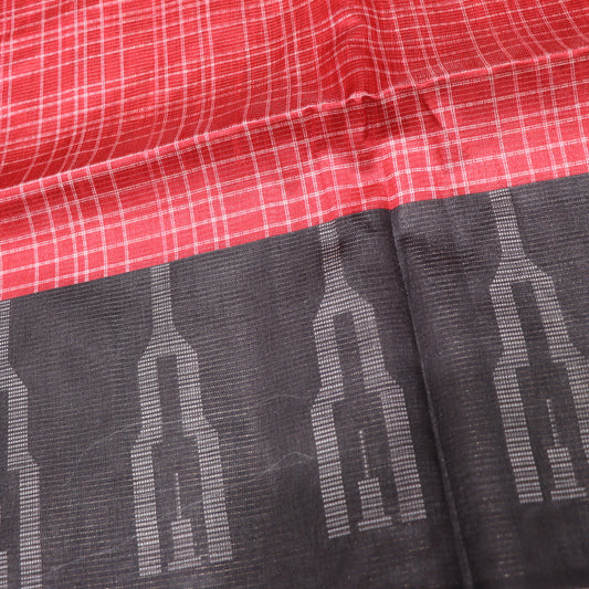Fancy  Saree Red And Black  Colour - Vaishali Silks
