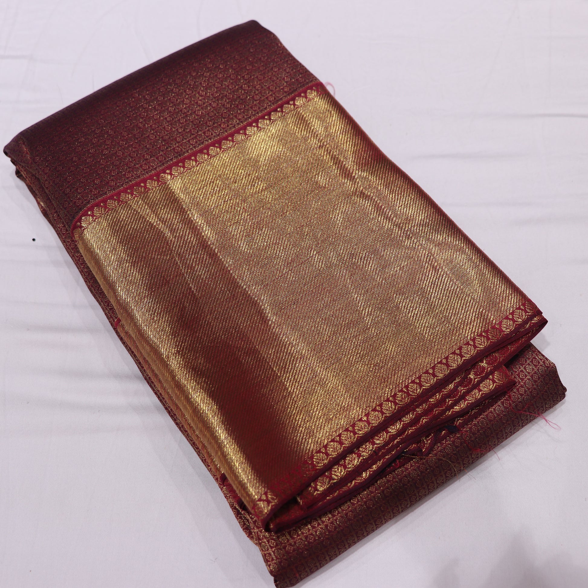 Pure Silk Maroon Colour - Vaishali Silks