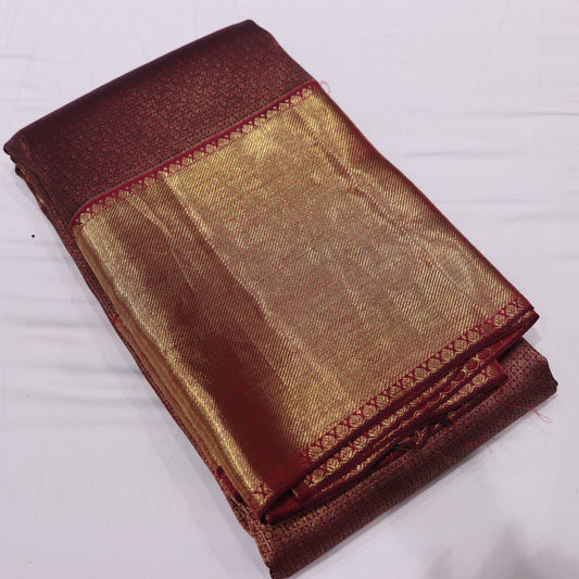 Pure Silk Maroon Colour - Vaishali Silks