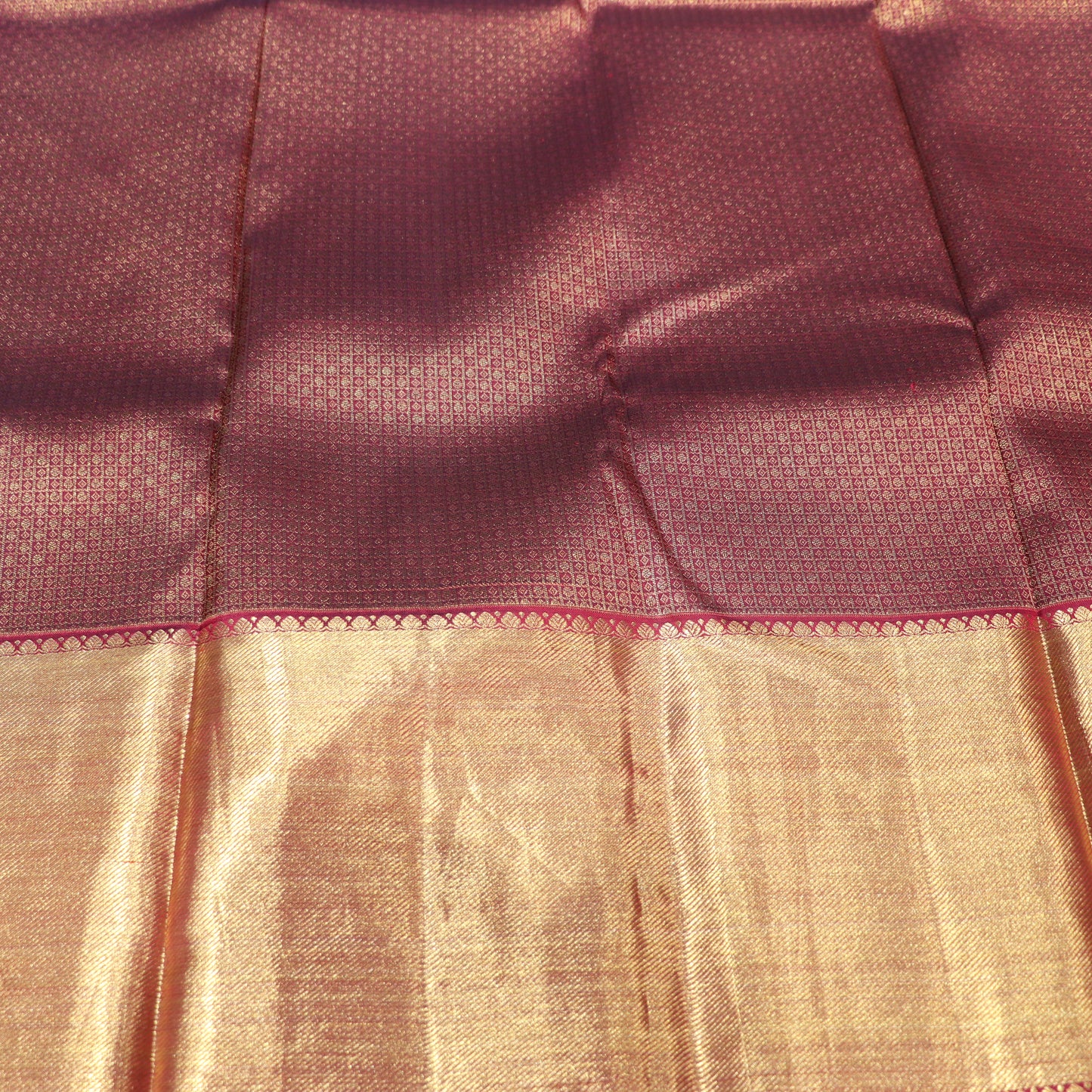 Pure Silk Maroon Colour - Vaishali Silks