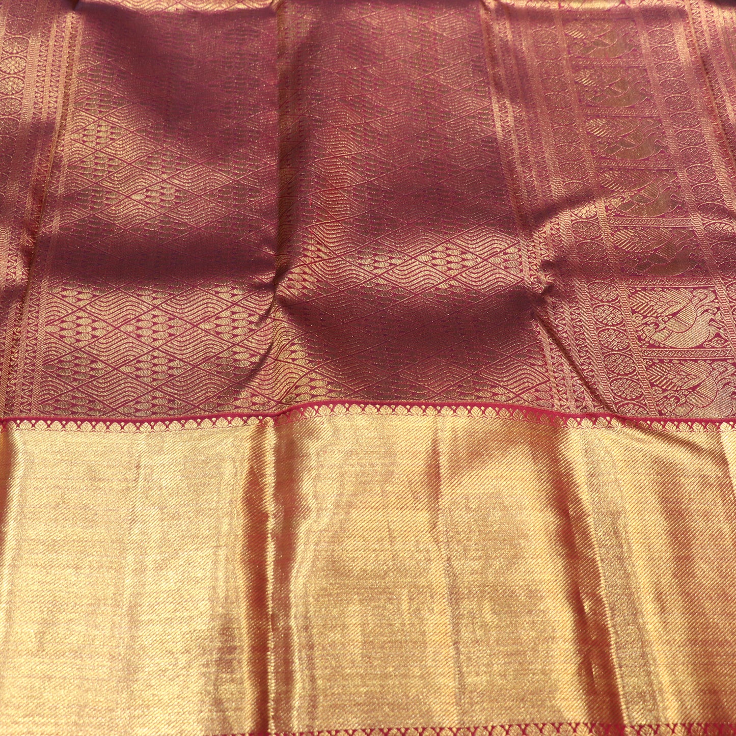 Pure Silk Maroon Colour - Vaishali Silks