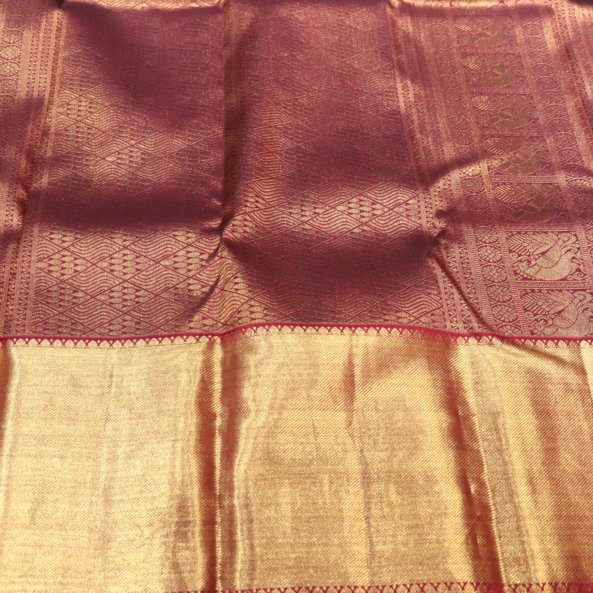 Pure Silk Maroon Colour - Vaishali Silks