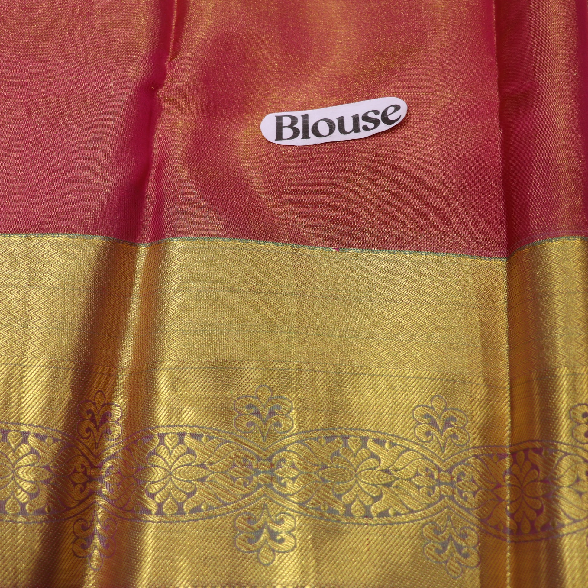 Pure Silk Pink With Green Colour - Vaishali Silks
