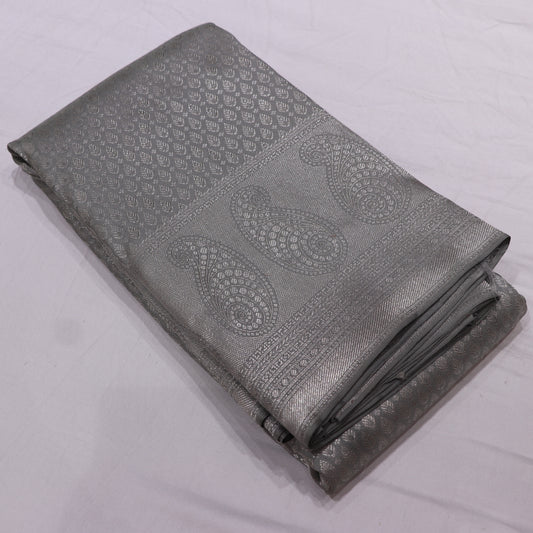 Pure Silk Grey Colour - Vaishali Silks