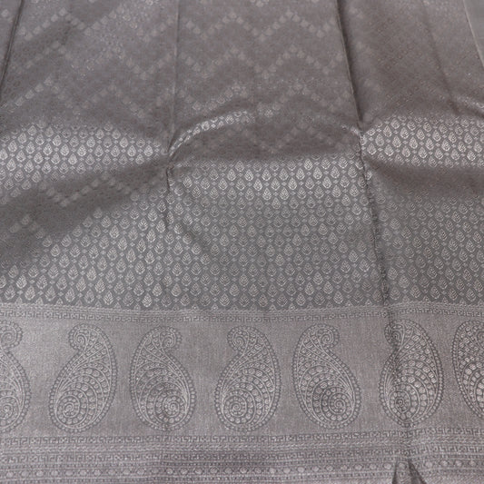 Pure Silk Grey Colour - Vaishali Silks