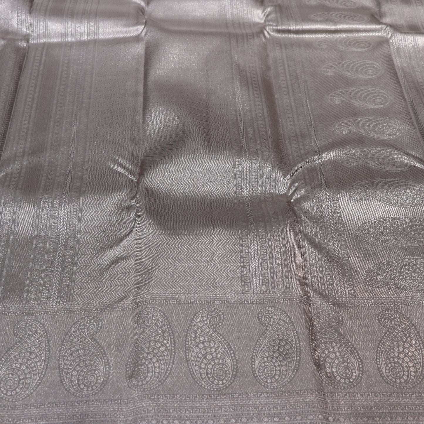 Pure Silk Grey Colour - Vaishali Silks