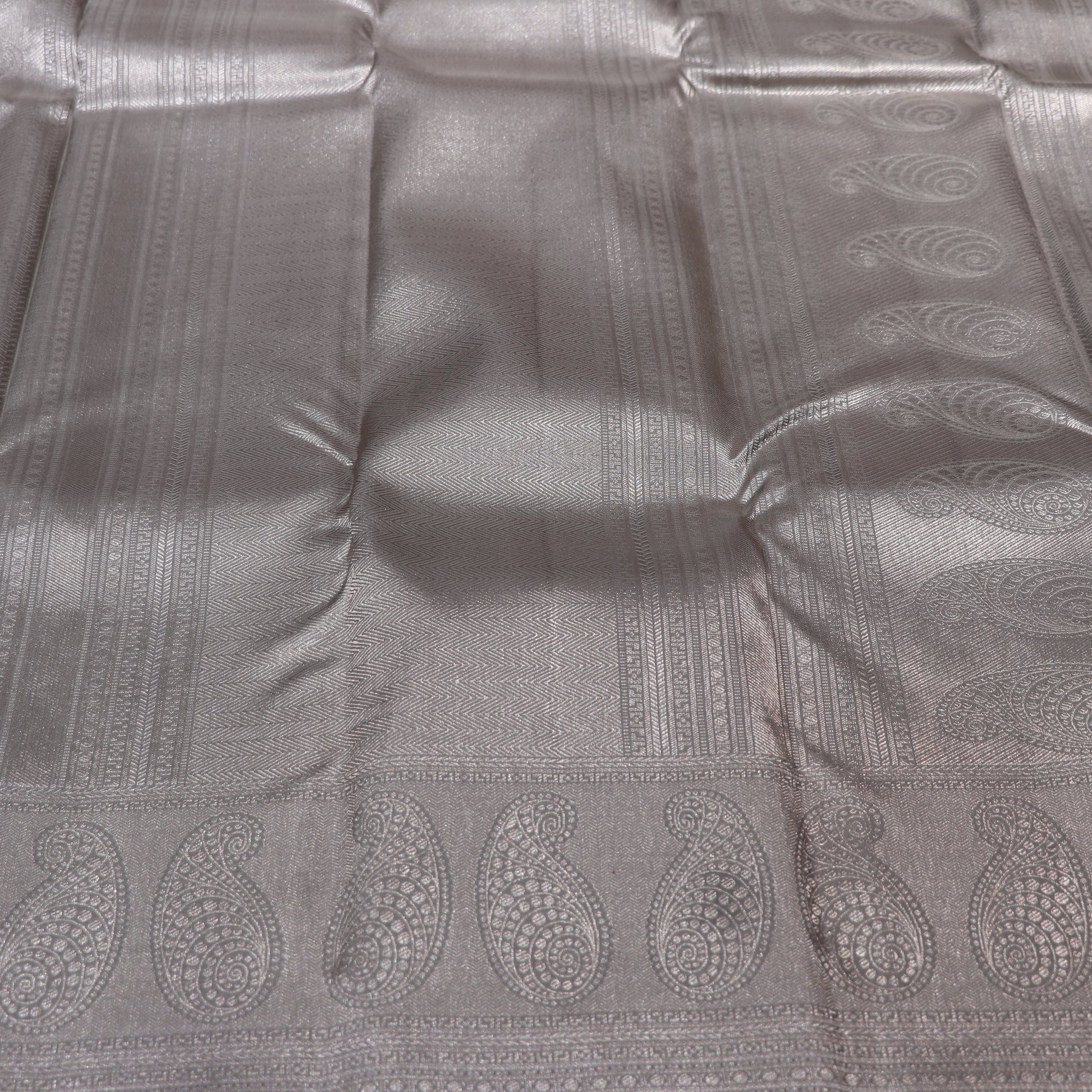 Pure Silk Grey Colour - Vaishali Silks