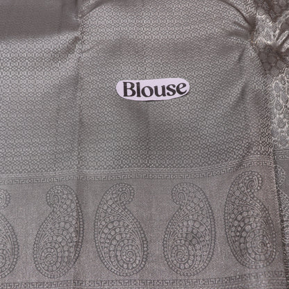 Pure Silk Grey Colour - Vaishali Silks