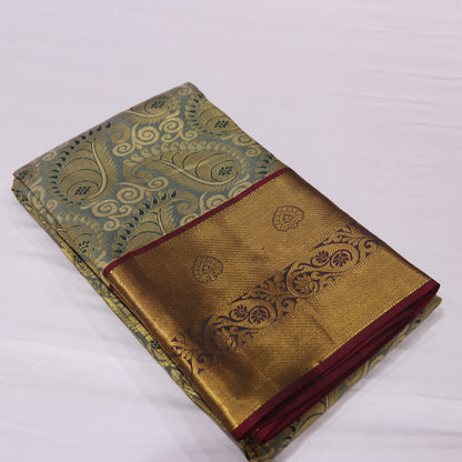 Pure Silk Saree Green Colour - Vaishali Silks