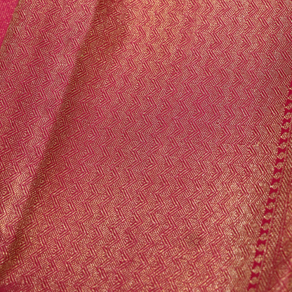 Pure Silk Saree pink  with Green - Vaishali Silks