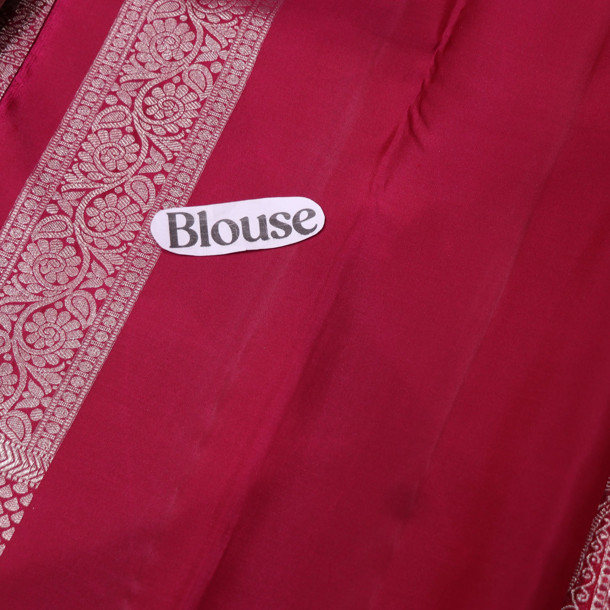 Pure Silk  Saree Blue  With Pink  Colour - Vaishali Silks