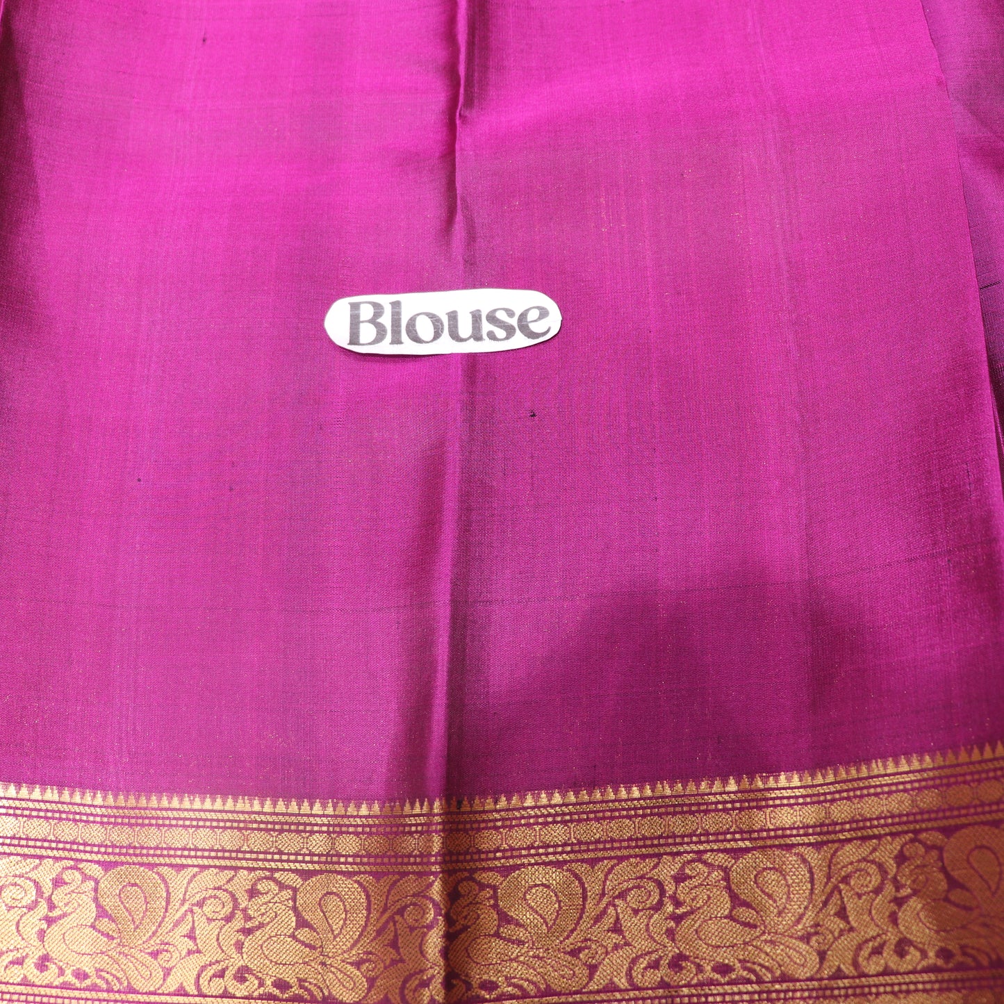 Pure silk  Green with  Purple Colour - Vaishali Silks