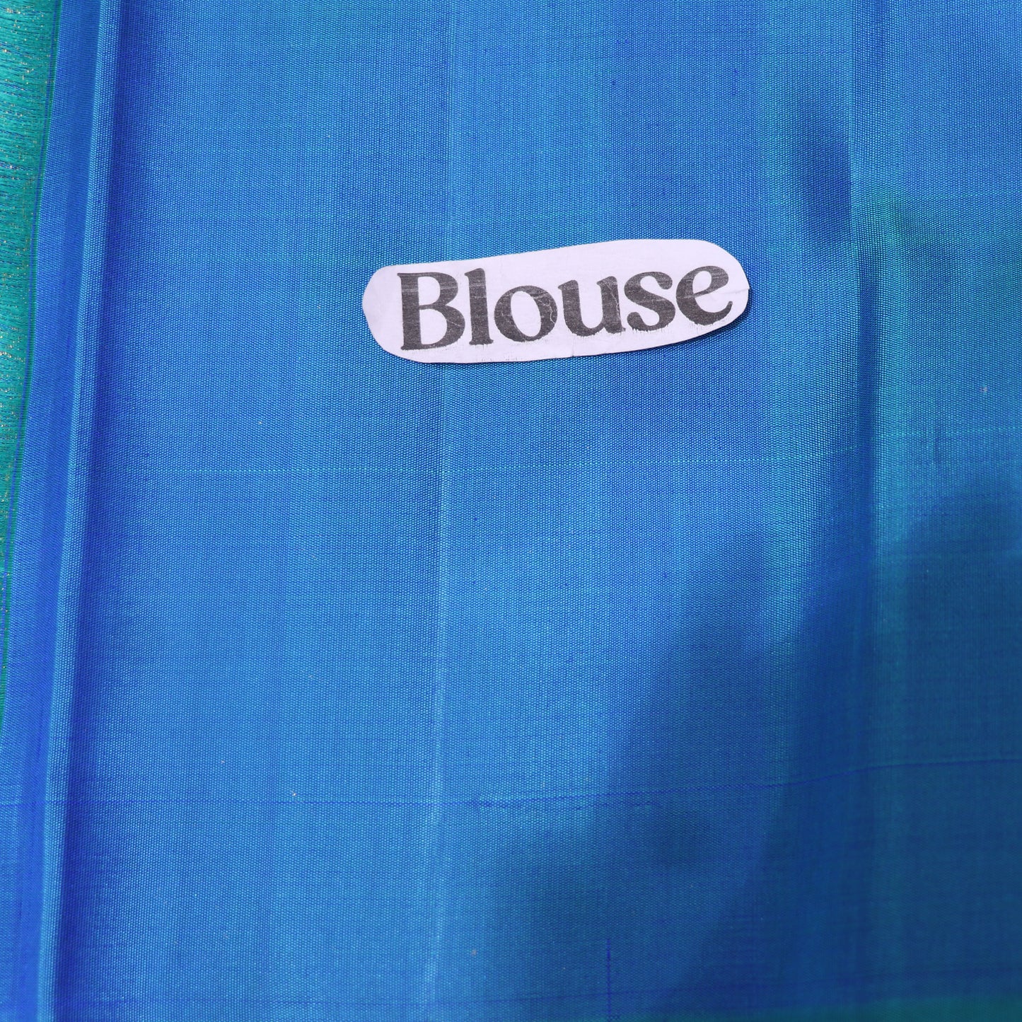 Pure silk   Black  with Blue Colour - Vaishali Silks