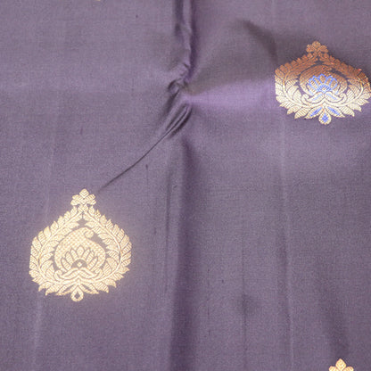 Pure silk   Black  with Blue Colour - Vaishali Silks