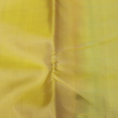 Pure silk Yellow with Blue  Colour - Vaishali Silks