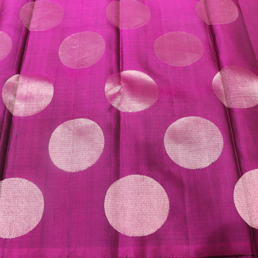 Pure silk Mehandi  Colour with  Purple - Vaishali Silks