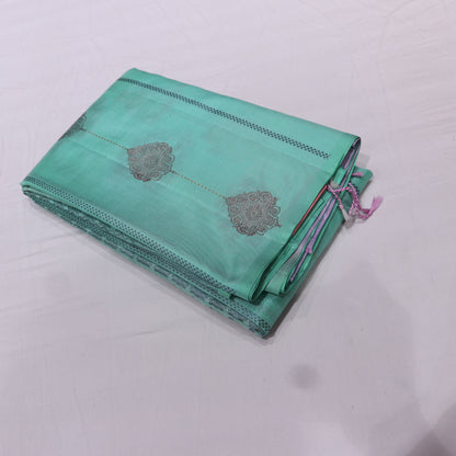 Pure silk  Blue with  Lavendar  Colour - Vaishali Silks