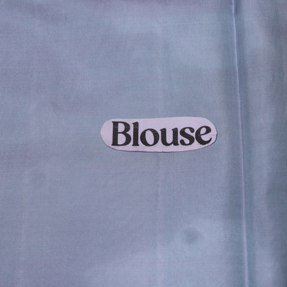 Pure silk  Blue with  Lavendar  Colour - Vaishali Silks