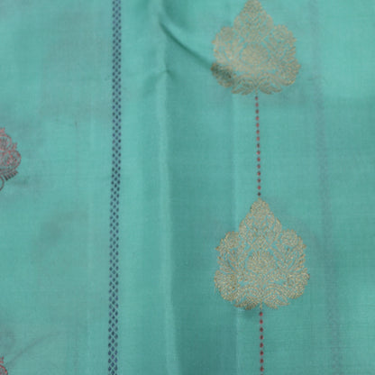 Pure silk  Blue with  Lavendar  Colour - Vaishali Silks