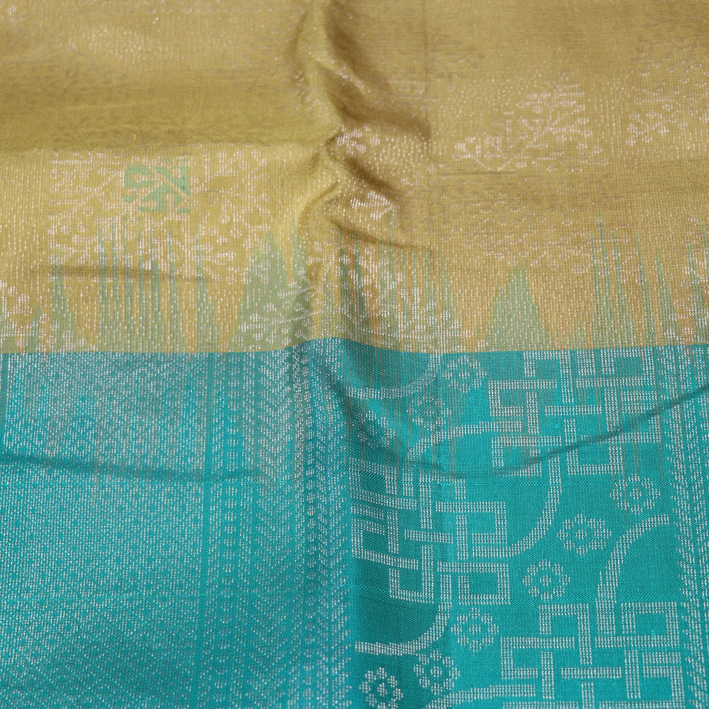 Pure silk Pista Green With Ramar  Green - Vaishali Silks