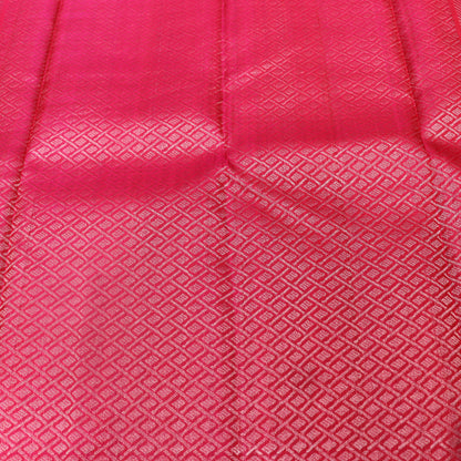 Pure silk Parrot Green with Multi Colour Jute Blouse - Vaishali Silks