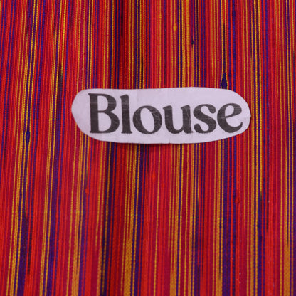 Pure silk Parrot Green with Multi Colour Jute Blouse - Vaishali Silks