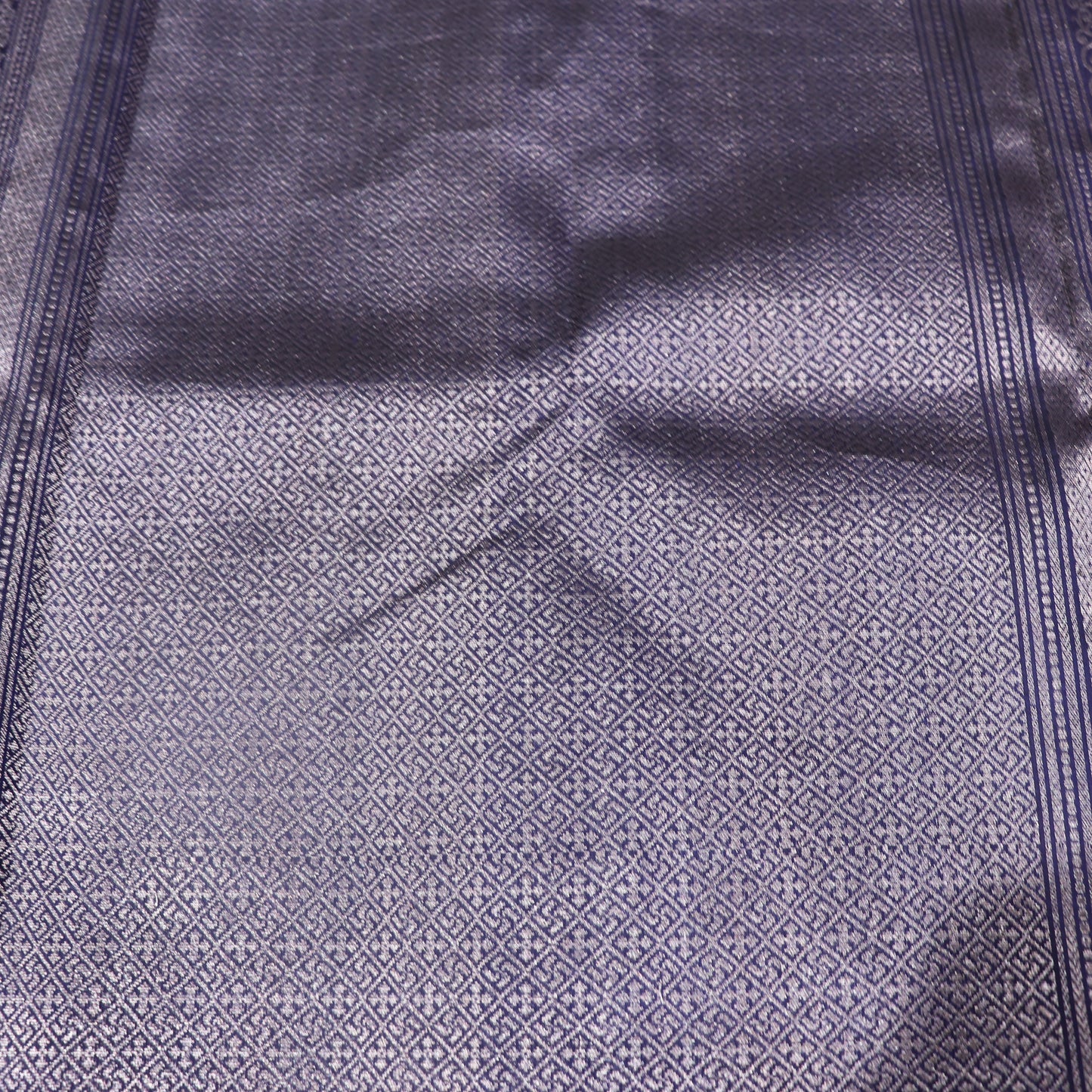 Pure silk Orange with Navy Blue Jute Blouse - Vaishali Silks