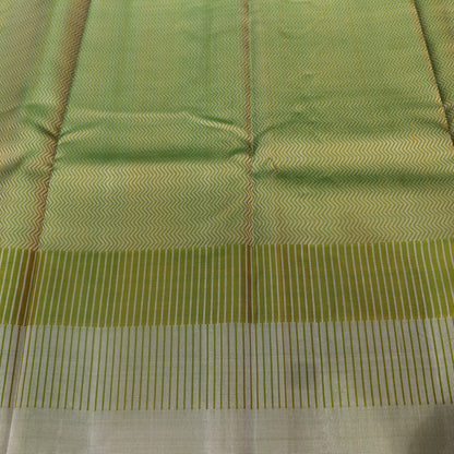 Pure silk Double Shade Green  Colour - Vaishali Silks