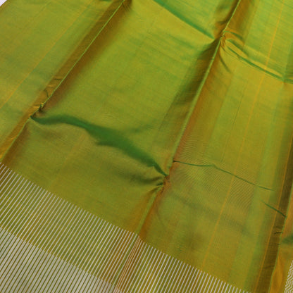 Pure silk Double Shade Green  Colour - Vaishali Silks
