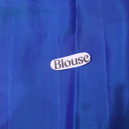 Pure silk Double Shade Green with  Blue  Colour - Vaishali Silks