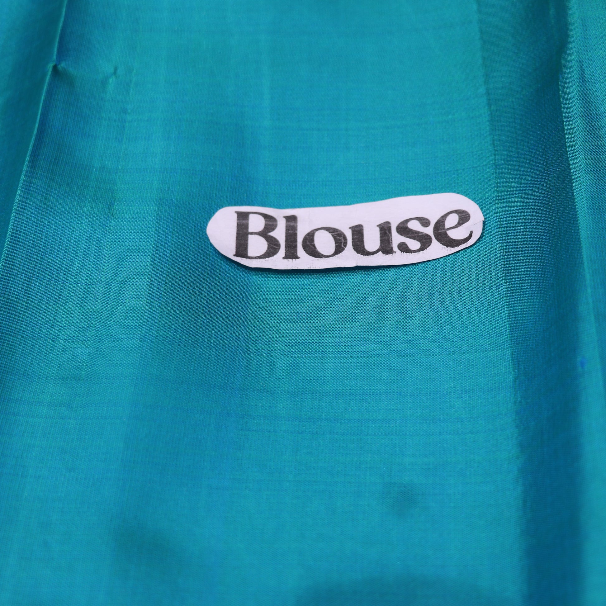 Pure silk Orange  with Blue Colour - Vaishali Silks